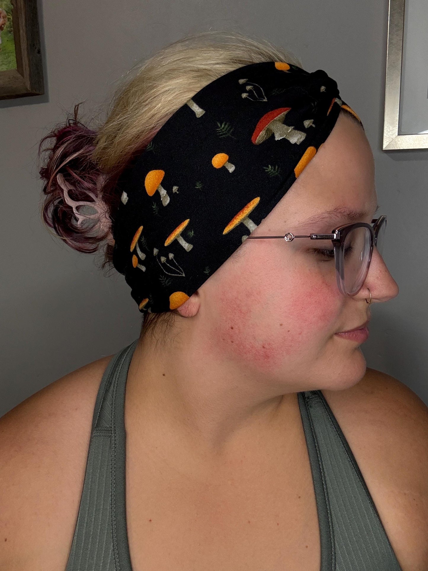 Mushrooms Knotted Stretch Headband