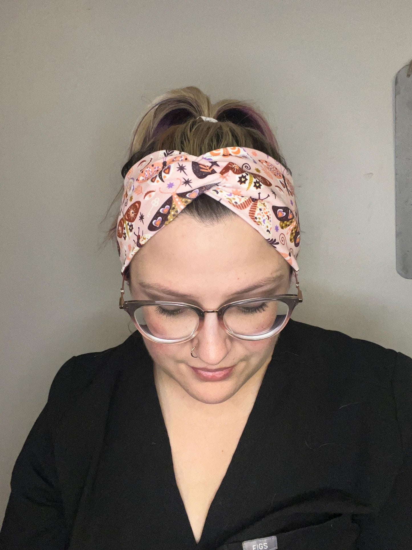 Moths Knotted Stretch Headband