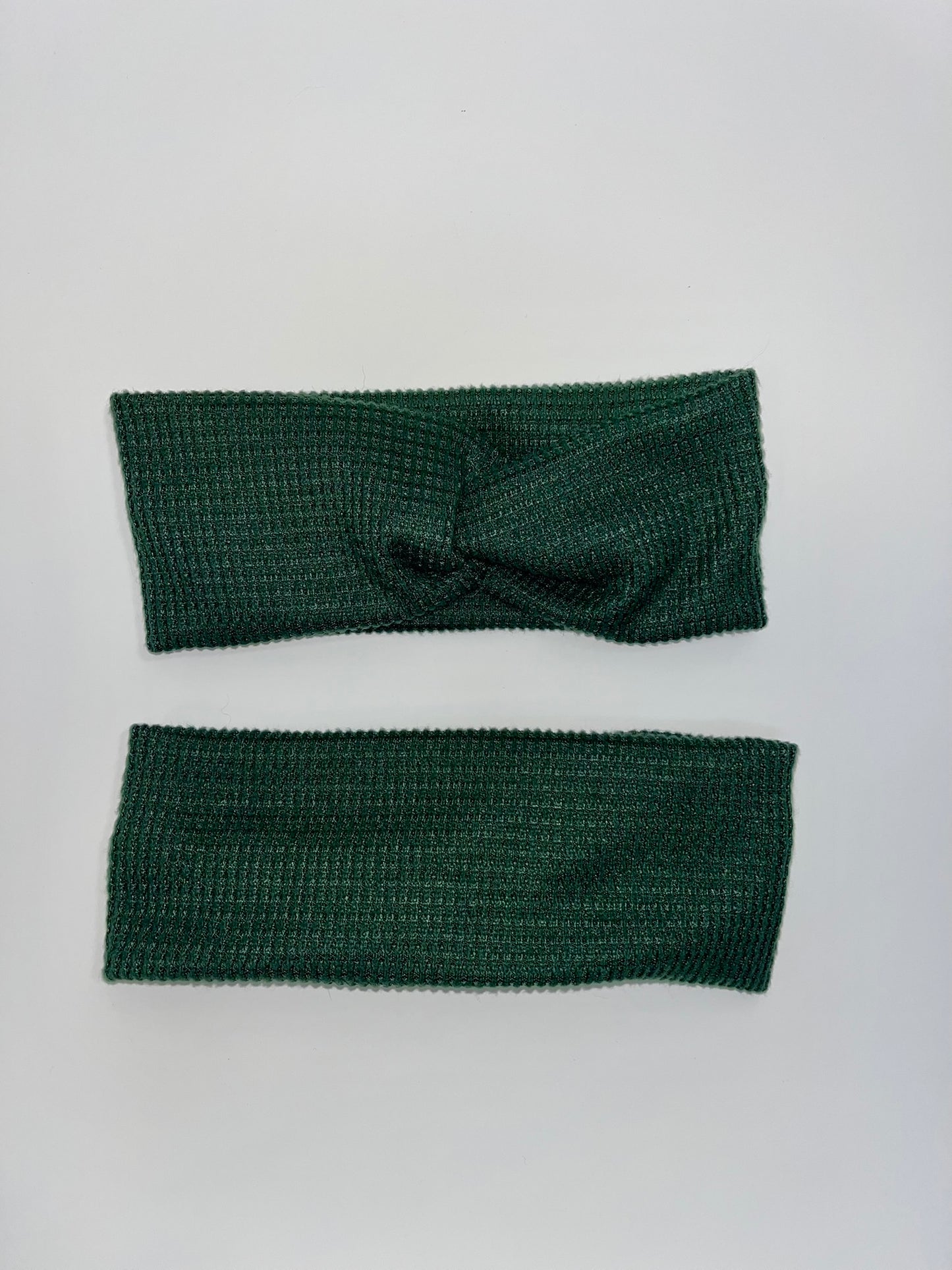Forest Green Texture Knotted Stretch Headband