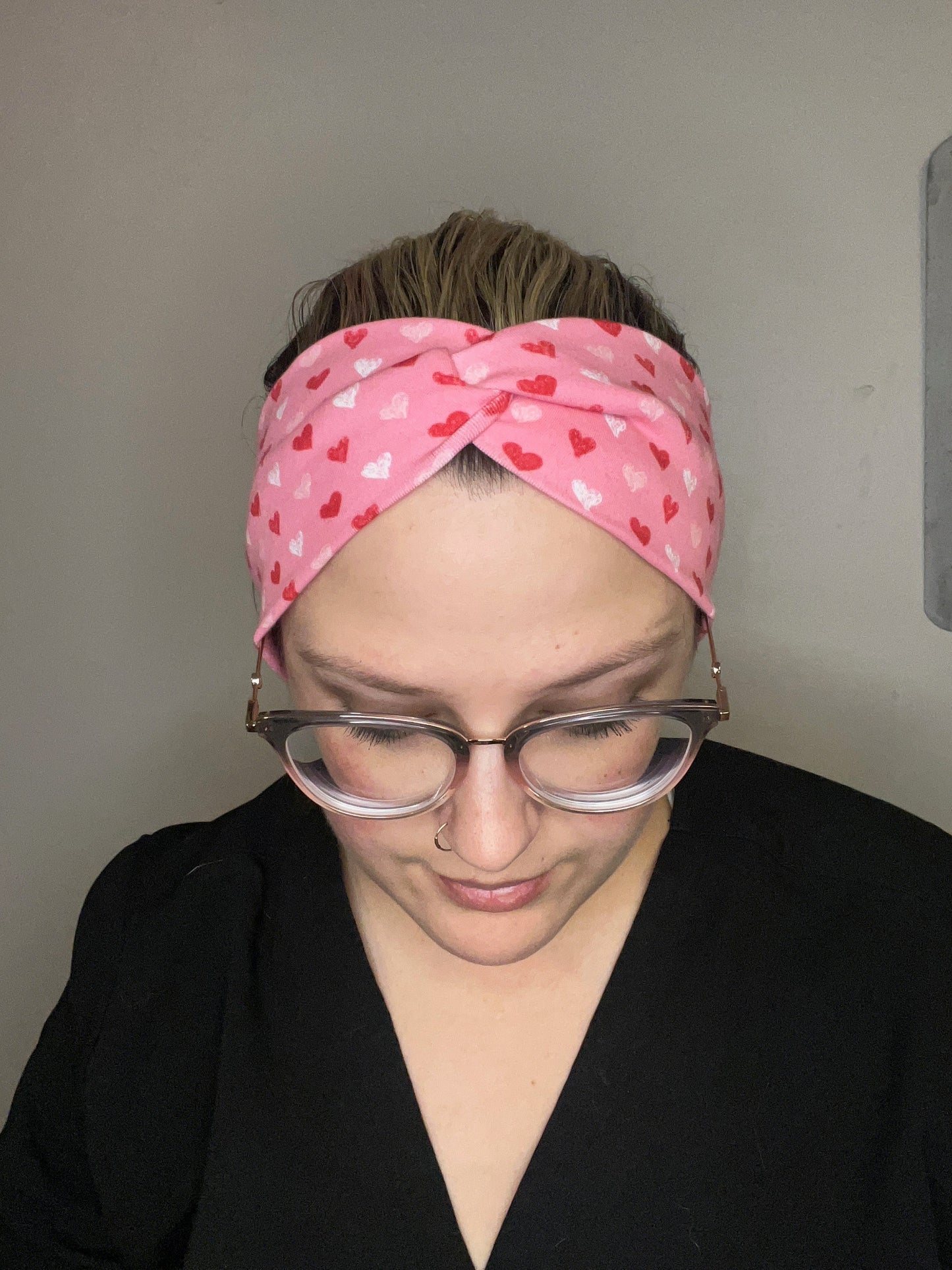 Pink Mini Hearts Headband