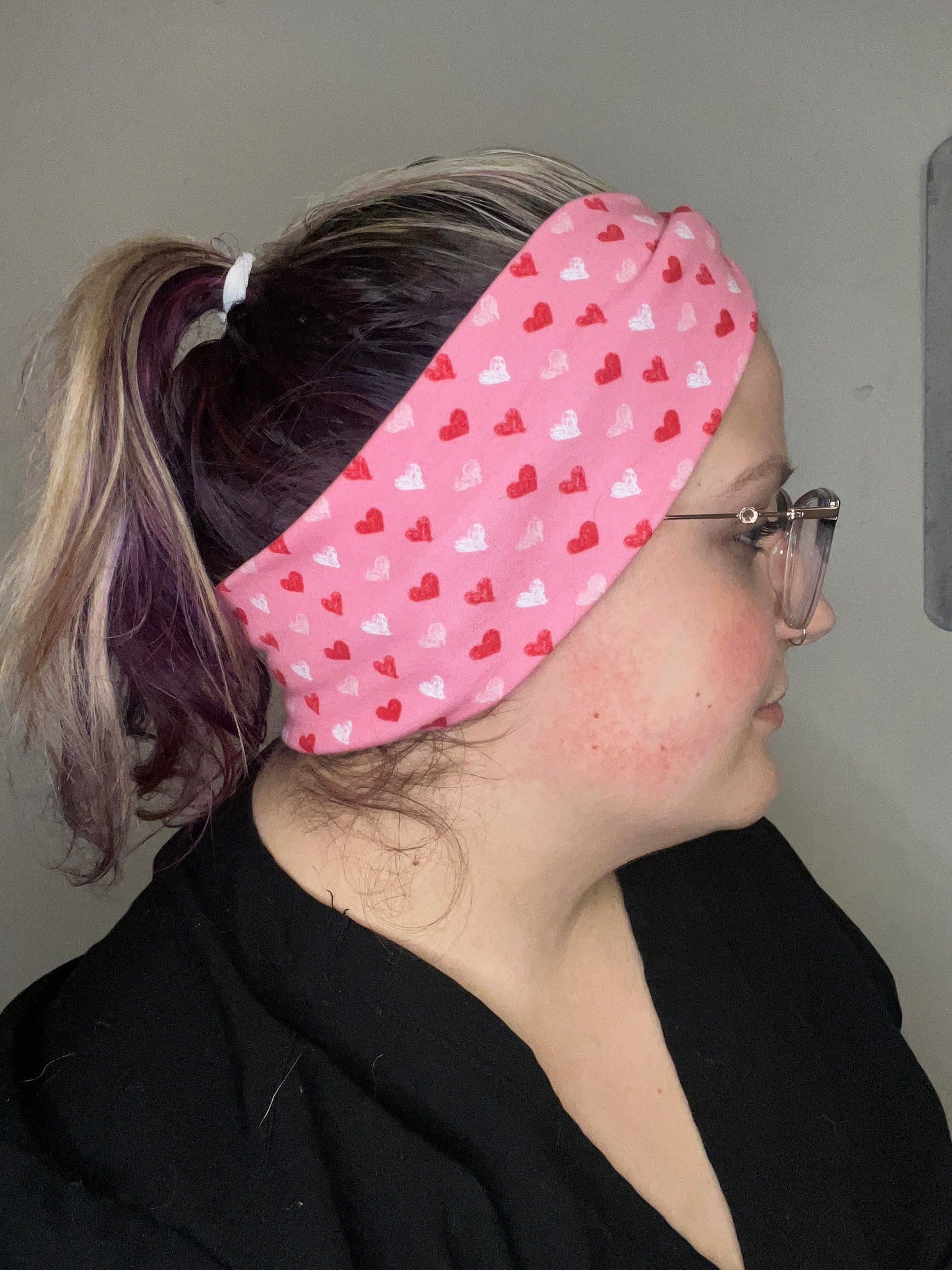 Pink Mini Hearts Headband
