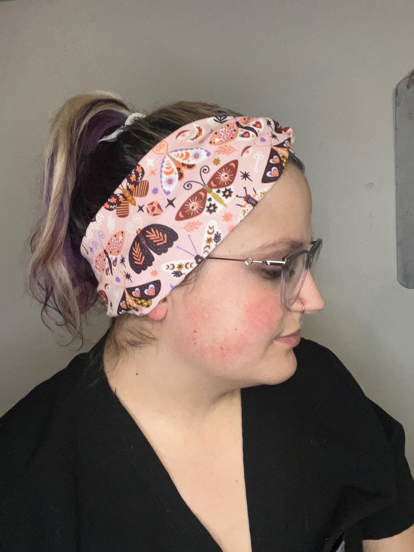 Moths Knotted Stretch Headband