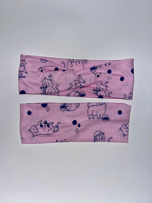 Cat Sushi Knotted Stretch Headband