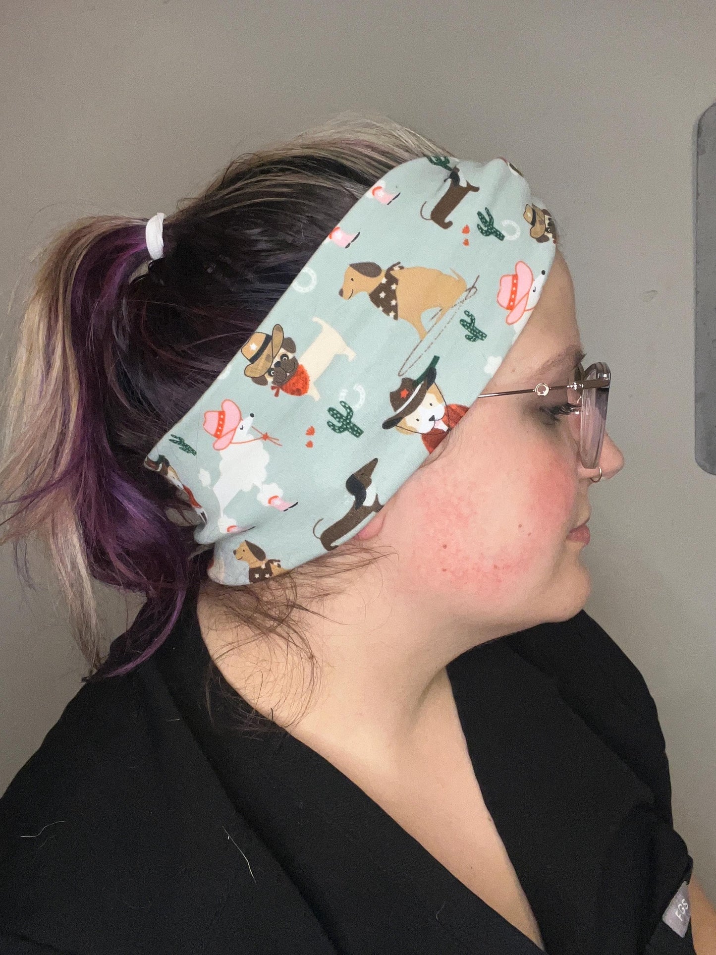 Cowboy Dogs Knotted Stretch Headband
