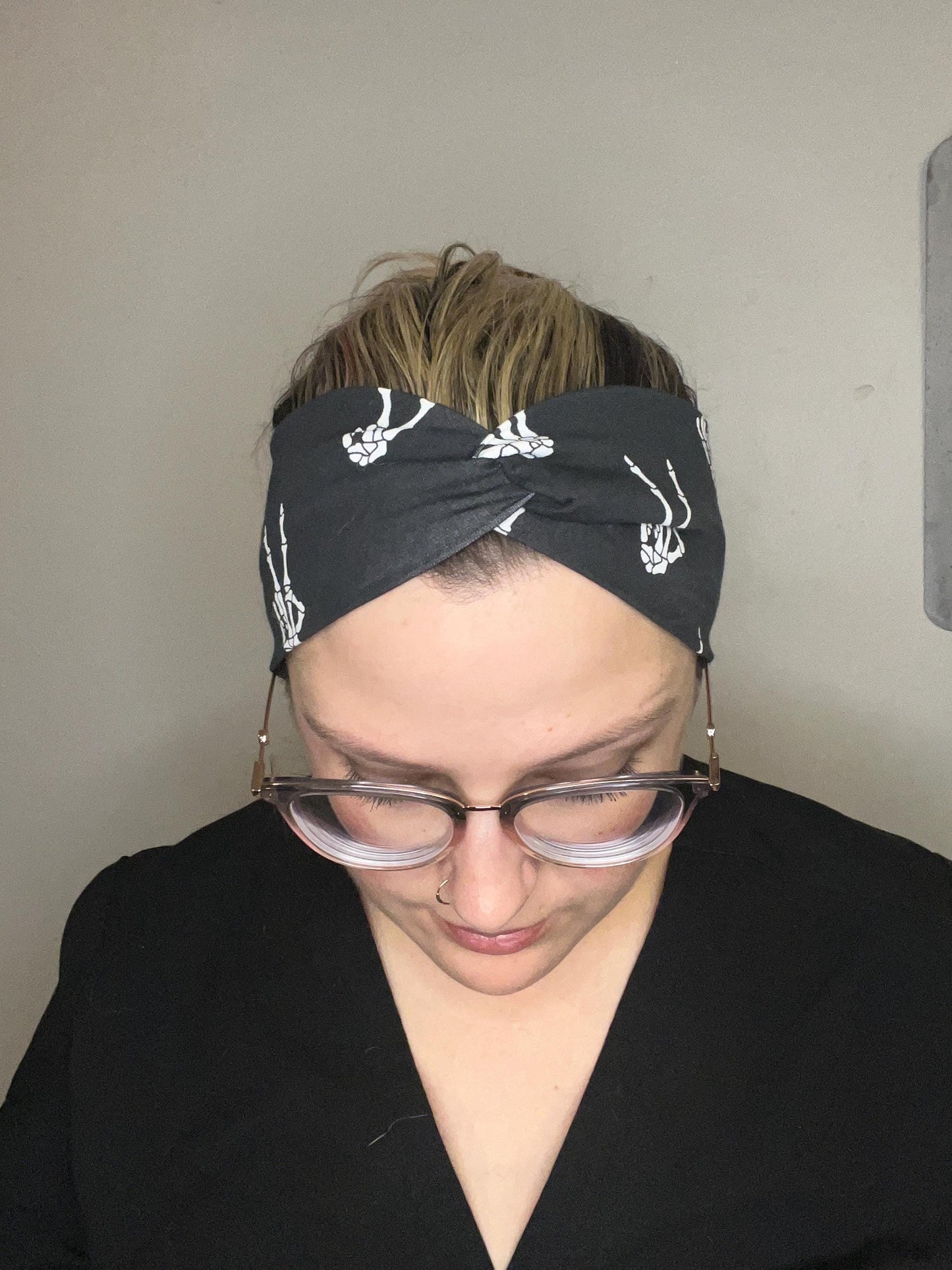 Skeleton Hands Knotted Stretch Headbands