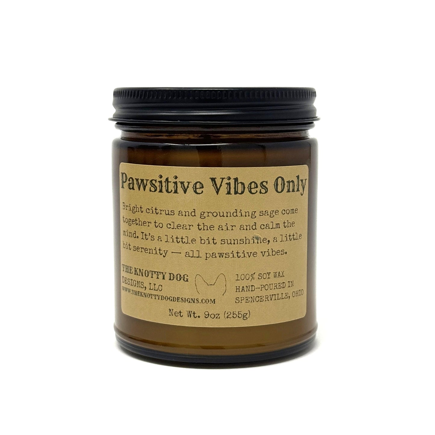 Pawsitive Vibes Only Candle